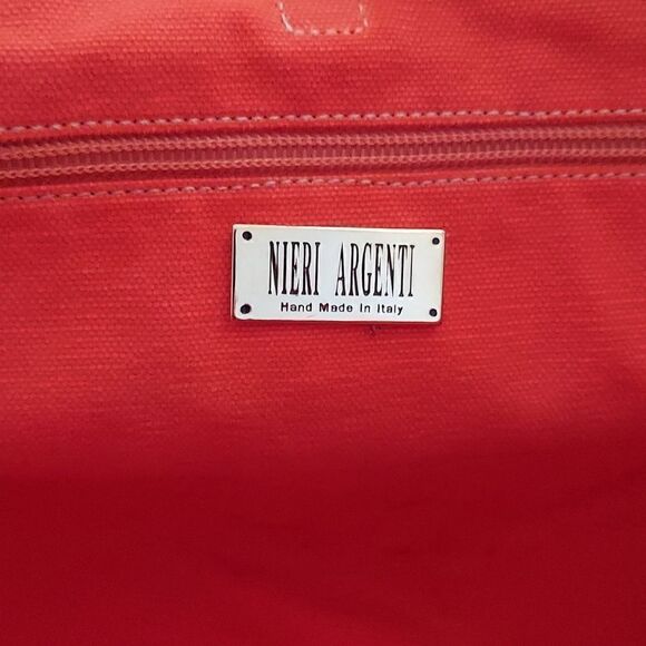 Nieri Argenti Canvas & Leather Pocket Tote - Picture 7 of 7